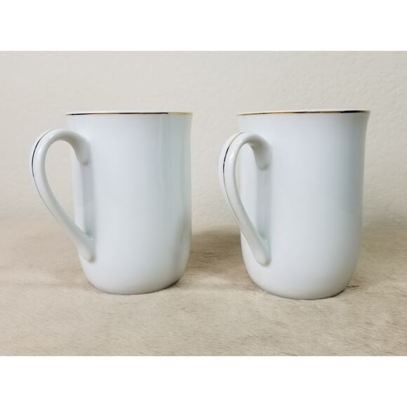 Norman Rockwell Coffee Mug Tea Cup 1981 Gold Trim 4 1/4" Drinkware 10oz x2 - Picture 6 of 12